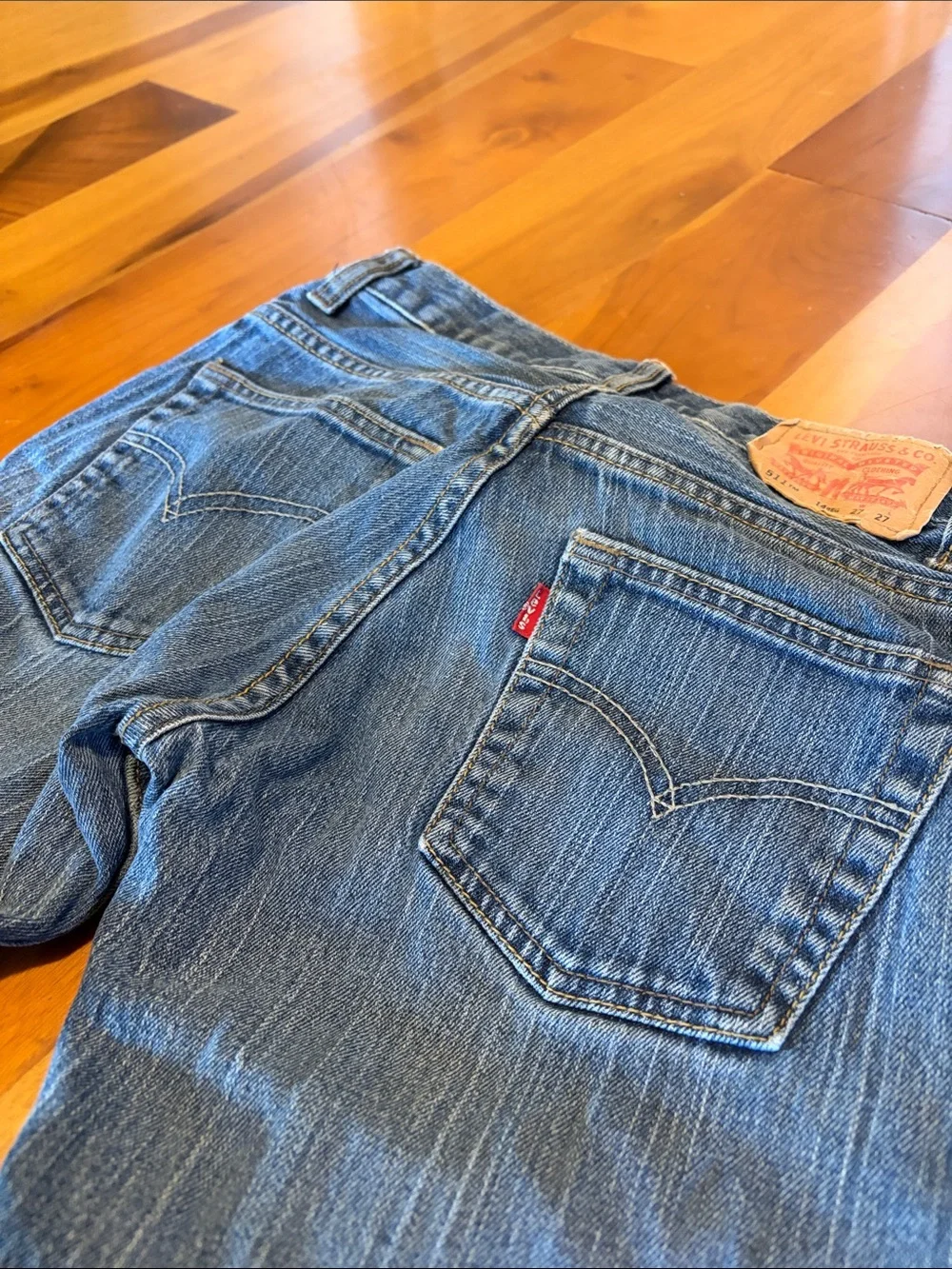 Levi's Strauss Boys Medium Blue 511 Slim Straight Jeans - Size 14 or 27x27